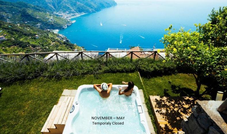 Sea View Villa In Ravello With Lemon Pergola, Gardens And Jacuzzi - Ideal For Elopements Εξωτερικό φωτογραφία